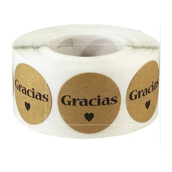 500 1" Gracious Thank you Stickers NEW - Picture 1 of 1